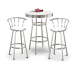 IMAGE OF Chrome Bar Table & 2 Chrome 29