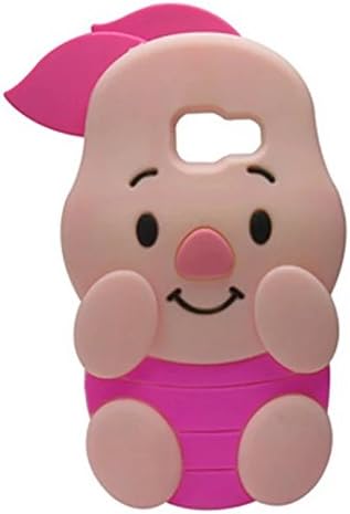 Galaxy A7 2016 Cartoon Character Case,PopHapi Cute Pink 3D Pig Animals Design Protective Gel Skin Soft Rubber Cover for Samsung Galaxy A7 A710 2016