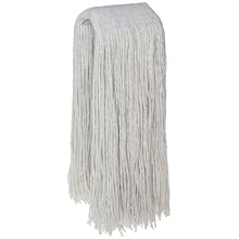 Zephyr Blendup 4-Ply Blended Natural and Synthetic Fibers Cut End Wet Mop Head with Wide Band (Pack of 12)