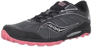 Saucony Women's Progrid KinvaraTR Trail Running Shoe,Black/Pink,7.5 M US