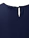 LE3NO Womens Loose Fit Short Sleeve Chiffon Blouse Top