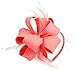Myjoyday Fascinators for Women Tea Party Hats Wedding Headband Feather Cocktail Headwear Hair Clip for Girls (005-Coral)