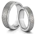 His & Her's 8MM/6MM Tungsten Carbide Silver Greek Key Celtic Wedding Band Ring Set (Available Sizes 4-14 Including Half Sizes)