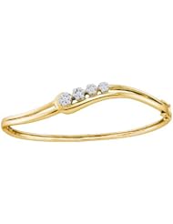 0.51CTW DIAMOND FLOWER BANGLE