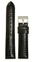 Ladies' Genuine Lizard Watchband - Color Black Size: 18mm Watch Band