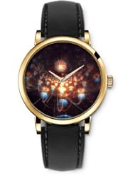 SPRAWL Aanalog Fashion Series Gold Ladies Watches of Genuine Black Leather Strap,Unique Wrist Watch for Women Girls Designed with The communication of the spheres