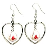 Boston Red Sox - MLB Mini Baseball Heart Earrings