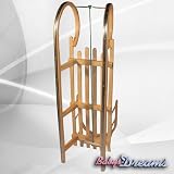 Babys-Dreams Hörnerrodel 120cm + Zugleine Schlitten Holzschlitten Kinderschlitten NEU -