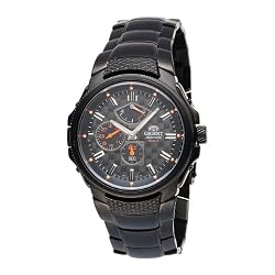 Orient Men's CEZ05003B Power Reserve Semi-Skeleton Black Automatic Watch