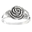 Sterling Silver Women's Rose Hypoallergenic Nickel-free .925 Stamp Ring, sizes 5,6,7,8,9
