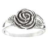 Sterling Silver Women's Rose Hypoallergenic Nickel-free .925 Stamp Ring, sizes 5,6,7,8,9
