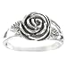 Sterling Silver Women's Rose Hypoallergenic Nickel-free .925 Stamp Ring, sizes 5,6,7,8,9