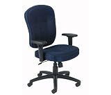 Black Fabric Executive Task Computer Chair with Adjustable Arms -- B1571-BK