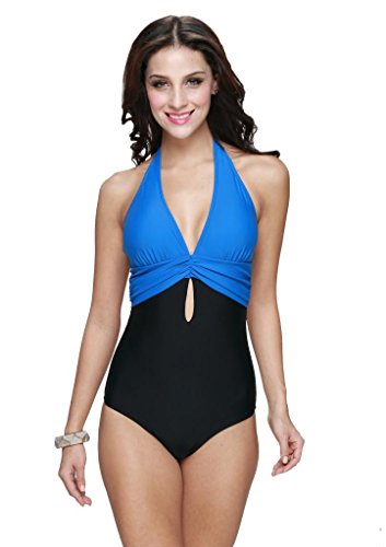 Newstep Women's One Piece Halter Soft Padding Bathing suit