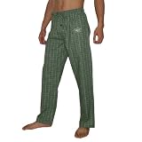 Mens NFL New York Jets Plaid Finest Cotton Sleepwear / Pajama Pants - Green & White (Size: M)