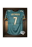 Jacksonville Jaguars Football Jersey Display Case Cabinet Style with Black Finish Frame