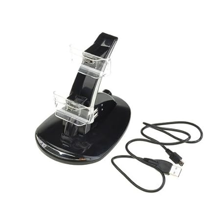 Helpful LED Dual Charger Controller Charger Stand for Sony PS3 PlayStation 3