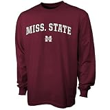 Mississippi State Bulldogs Maroon Vertical Arch Long Sleeve T-shirt