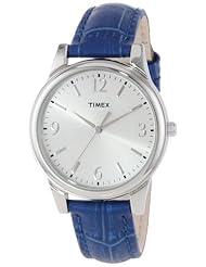 Timex Womens T2P093TN Dark Blue Croco Leather Casual Watch