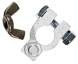Ancor 260012 Marine Grade Electrical Tinned Copper Battery Terminals (Positive, 3/8 Wing Nut)