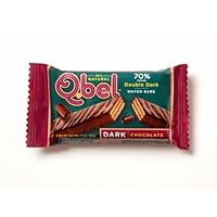 Q.bel 70% Double Dark Chocolate Wafer Bars, 1.1-Ounce Packages (Pack of 25)