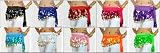 (Price/10 Pcs) Bellyqueen™ Wholesale Lots Of 10 Belly Dance Hip Scarves, Gold Coins Lively Style
