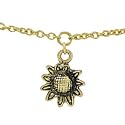 14k Gold Plated Belly Chain with Sunflower Charm