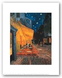 Cafe Terrace at Night by Vincent van Gogh 8"x10" Art Print Poster