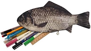 Felltics Carp Fish Zipper Pouch Weird Pen Pencil Case - For School - For Kids - For Student (Carp)