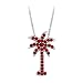 14K White Gold 5/8 ct. Ruby "Palm Tree" Pendant with Chain