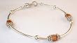 Sterling Silver Tube w/Topaz Cubes Hand crafted Bracelet