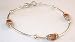 Sterling Silver Tube w/Topaz Cubes Hand crafted Bracelet