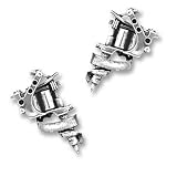 Tattoo Gun Studs ( Pair) Alchemy Gothic Earring