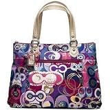 Coach Limited Edition Poppy Glam Shopper Bag Purse Tote 18342 Multi Reviews