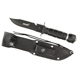 RUKO 6-Inch Blade Survival Knife with PVC Sheath, Compass and Survival Kit