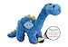 goDog Dinos Bruto with Chew Guard Technology Durable Plush Dog Toy, Small, Blue