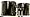 New Drum Set Black 5-Piece Complete Full Size with Cymbals Stands Stool Sticks