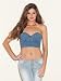 GUESS Cross-Stitch Denim Bustier, BLUE (MEDIUM)