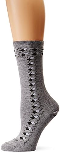 Ausangate Alpacor Mid-Calf Argyle Socks - Gray/black - Ladies Medium