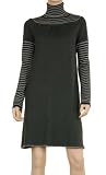 MAXSTUDIO TURTLENECK SWEATER DRESS W/ STRIPES