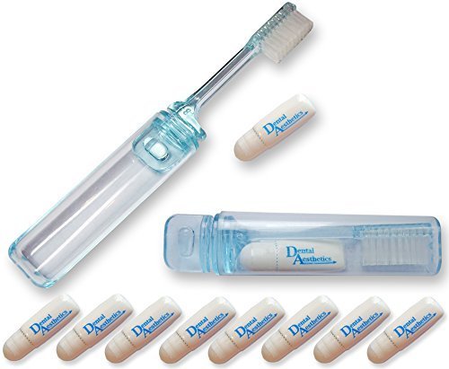 Dental Aesthetics UK 2 X Travel Toothbrush & 10 X Toothpaste