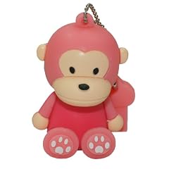 8GB Baby Monkey Sitzen Affenbaby USB 2.0 High Speed Silikon Stick Pen Disk f�r Windows und MacOS gro�es Geschenk (8GB, Sitzen Rosa)
