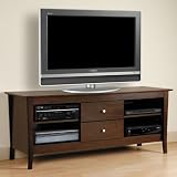 Espresso Widescreen TV Stand Manhattan Collection by Prepac Furniture - EMP-6200