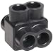 Morris Products 97112 Insulated Dual Entry Splice, Black, 4 - 14 Wire Range, 1/8" Allen Hex, 1.2" Length, 1.45" Height