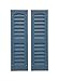 Louvered Shed or Playhouse Shutters Blue 1 Pair 6