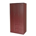 3-Door Wardrobe- Mahogany