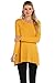 ColorMC Women's Solid Knit Bell Pullover Long Sleeve Tunic Knit Dolman Top