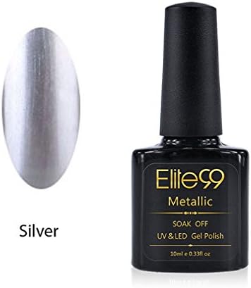 Qimisi Metallic Gel Nail Polish UV LED Manicure Metal Reinforce Gel Top Base Coat Silver 5913