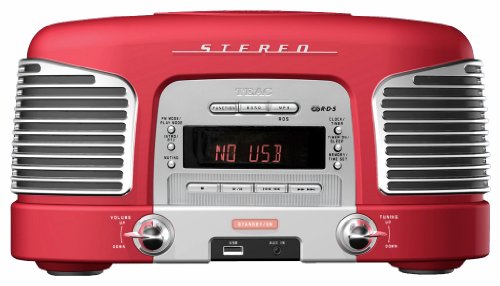 Teac SL-D920R Nostalgie CD-Radio rot Preisvergleich