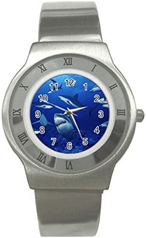 Shark Night Stainless Steel Watch Great for Men Women HOT Gifts NEW